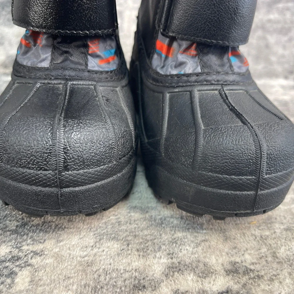 Columbia Boys Size 10 Powder Bug Forty Snow Boots Waterproof Gray Orange